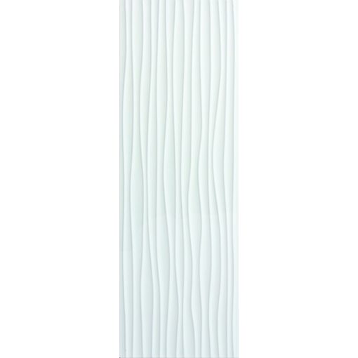Glossy Wave White 30x90 matt 3D porcelán falburkolat 