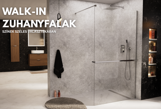 Walk-in zuhanyfalak
